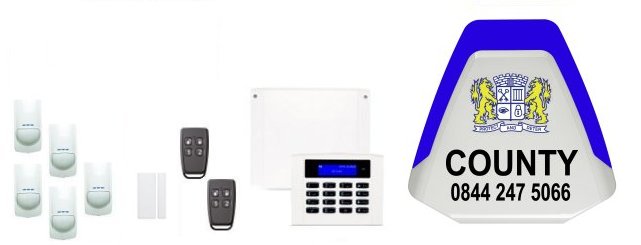 England, Wales, UK served by County Alarm Installers - Orisec Intruder Alarms and Burglar Alarms